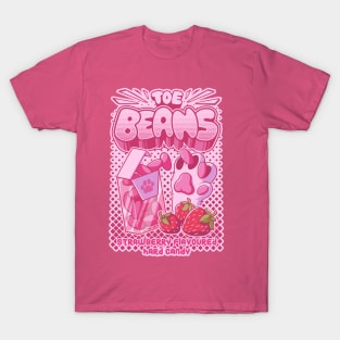 TOE BEANS : strawberry flavored hard candy. funny cat toe beans candy T-Shirt